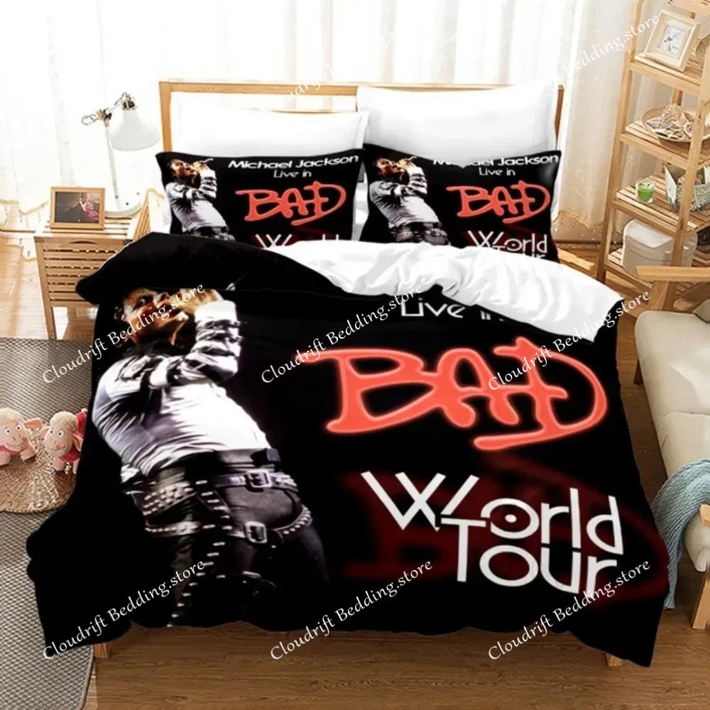 Michael Jackson Bedding Set Single Twin Full King Size Musical Genius Bed Linen Adults Teens Bedroom 200x200cm Duvet Cover Set