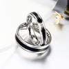 Men Women Black Band Ring Titanium Stainless Steel Fashion Jewelry Lover Gift