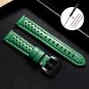 Vintage Handmade Watch Straps 20mm 22mm 18mm 24mm Leather Strap Brown Breathable Porous Sports Watchband for Panerai Bracelet