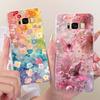 For Samsung Galaxy S8 Case SM-G950F Luxury Flowers Butterfly Painted Cover Soft Silicone Case For Samsung S8 Plus S8+ G955F Bags