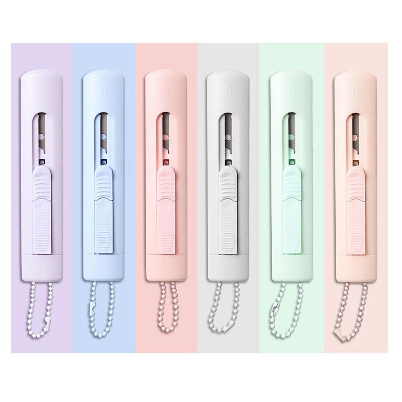 1pcs Morandi Color Utility Knife Portable Size Ceramic Blade Safe Cutter Wrapping Tools Office School Household