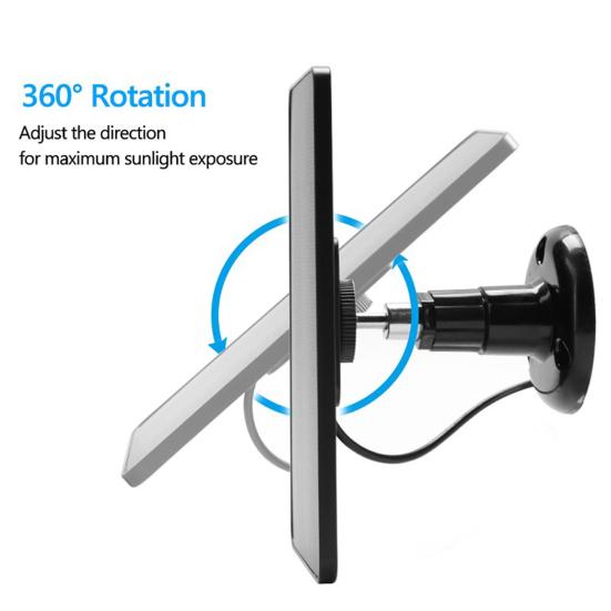 Solar Panel Video Doorbell Power Supply 5V/800mA Output IP65 Waterproof Easy To Install Single Crystal Silicon Solar Panel