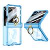 Transparent Shockproof Flip Phone Case Galaxy Z 8 With Built-in MagSafe Magnet Ring Stand Air Cushion Hinge