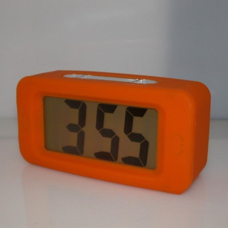 Silicone Electronic Clock Student Alarm Clock Anti-test Slide Anti Shock Elderly Clock Rectangular Clock Table Clock