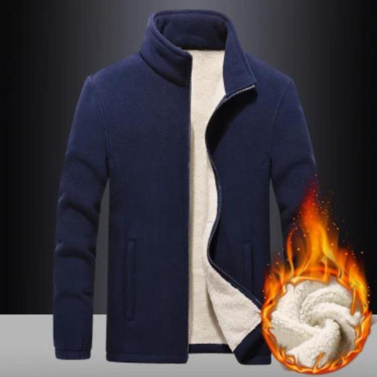 Plus Size 9XL Warm Solid Color Fleece Sweatshirt for Men Autumn Winter Thicken Clothing
