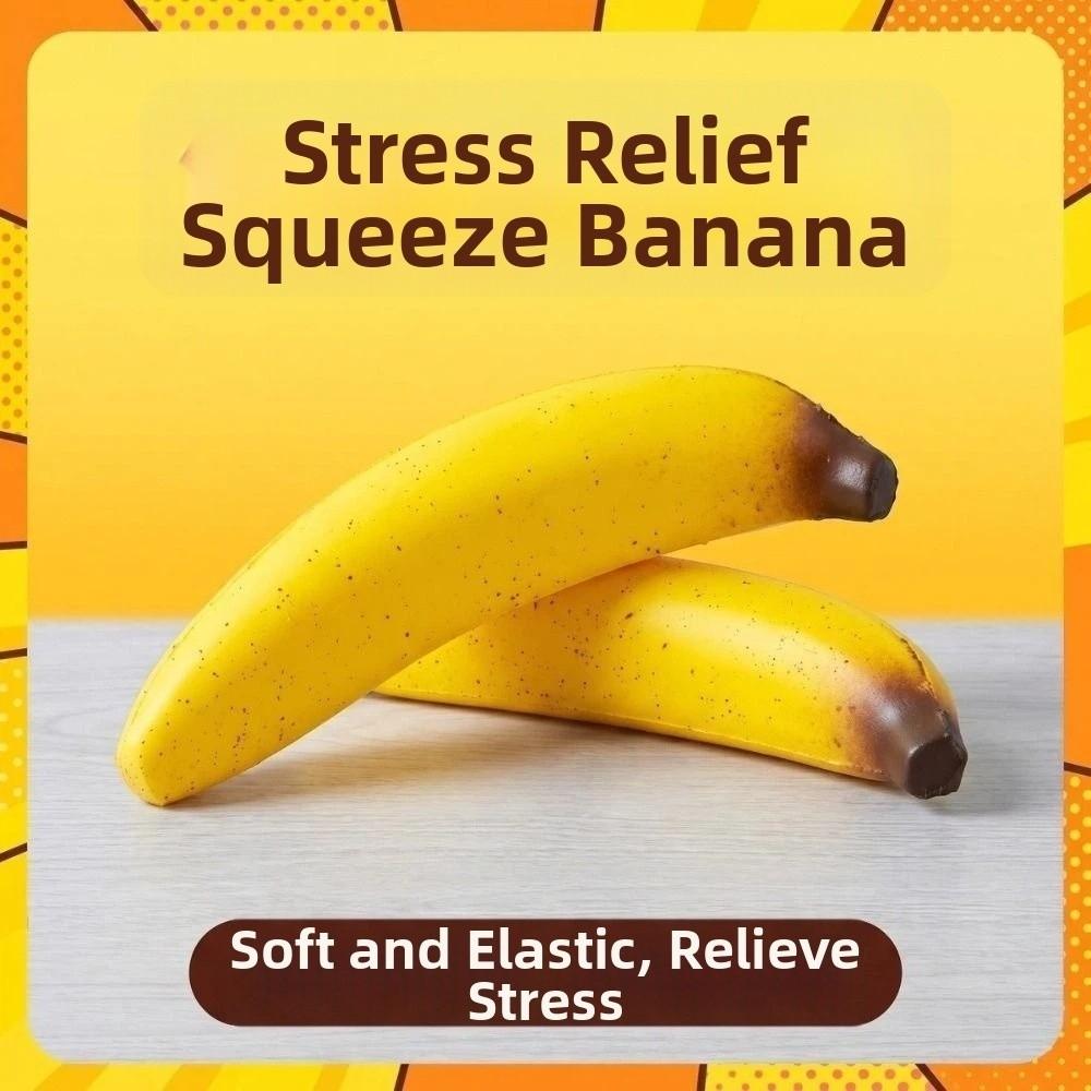 Soft Banana Squeeze Toy Realistic Fruit Shapes Decompression Pinch Toy Birthday Gift