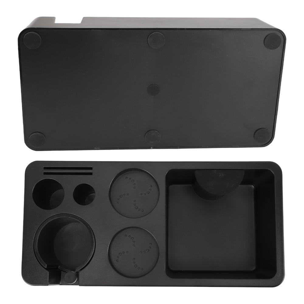 Black Portafilter Stand ABS Material Espresso Organizer Modern Coffee Tamping Station For Home