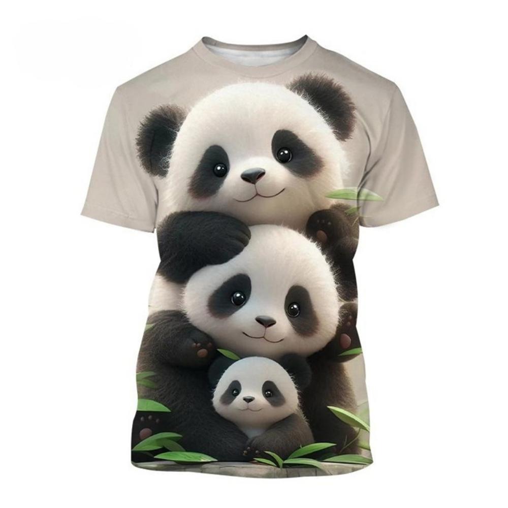 Kinderkleidung 3D-Druck Niedliche und Lustige Tiere Kurzarm Grafik-T-Shirts Jungen Mädchen Rundhals Oberteile T-Shirt Kinderkleidung
