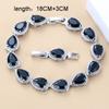 Water Drop Female Bracelet Bangle Natural Crystal Romantic Wedding 12-Colors Fine Jewelry For Women Gift