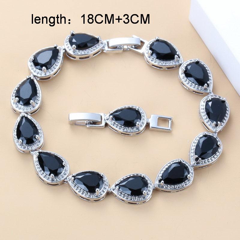 Water Drop Female Bracelet Bangle Natural Crystal Romantic Wedding 12-Colors Fine Jewelry For Women Gift