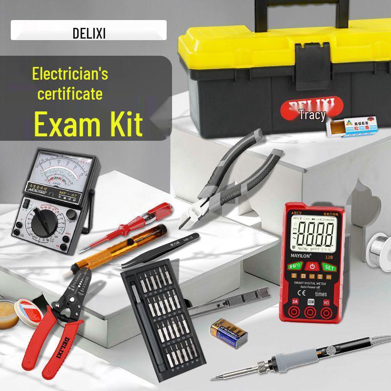 Complete Electrician Tool Kit with Multimeter for Students & Home Repair