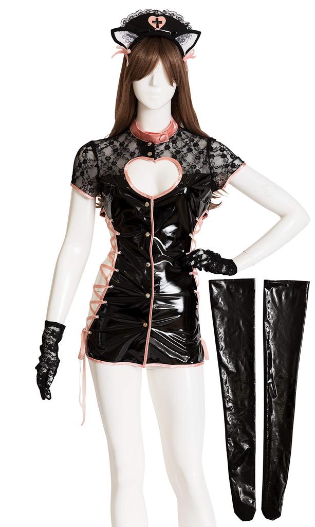 Clearstone SugarWhip Cosplay Halloween Enamel Cat Nurse Women's Black