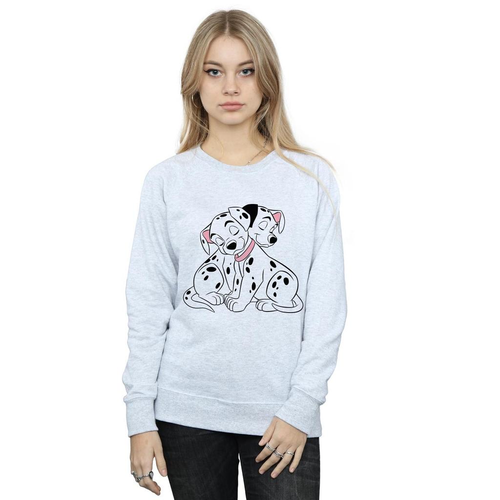 Disney Womens/Ladies 101 Dalmatians Puppy Love Sweatshirt