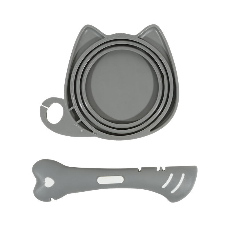 

Multifuctional Pet Food Can Spoon Set Pet Can Opener Dry Wet Food Spoon Cat Supplies Pet Spoon Feeding Stirring Spoon сірий