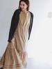 Life Store by Dress by BEAMS Tiered Sleeveless Maxi Dress BEIGE M [Beaming BEAMS] BMING Women's
