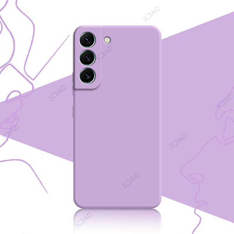 Luxury Square Liquid Silicone Cases for Samsung Galaxy S21 FE S22 Plus Ultra 5G 360 Soft Phone Back Covers Armor Coque