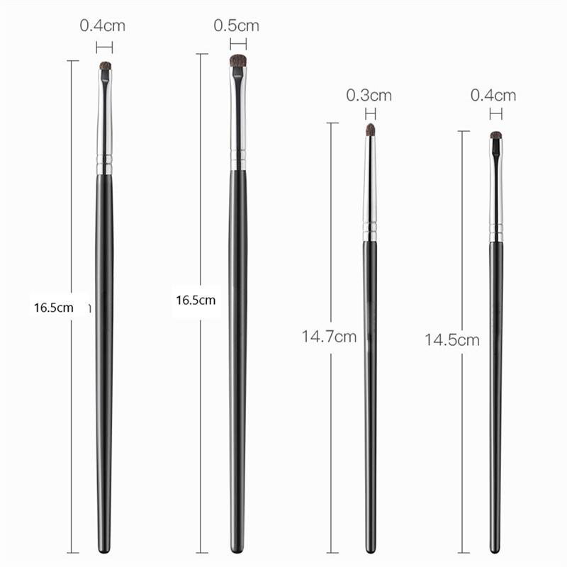 4 Stück Feine Lidschattenpinsel Verwischen Präzision Eyeliner Verwischen Make-up Pinsel Augenlid Highlighter Liegender Seidenwurm Make-up Pinsel Werkzeuge