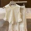 Summer Girls Sleeveless Vest Sweet Bow Lace Top For Baby