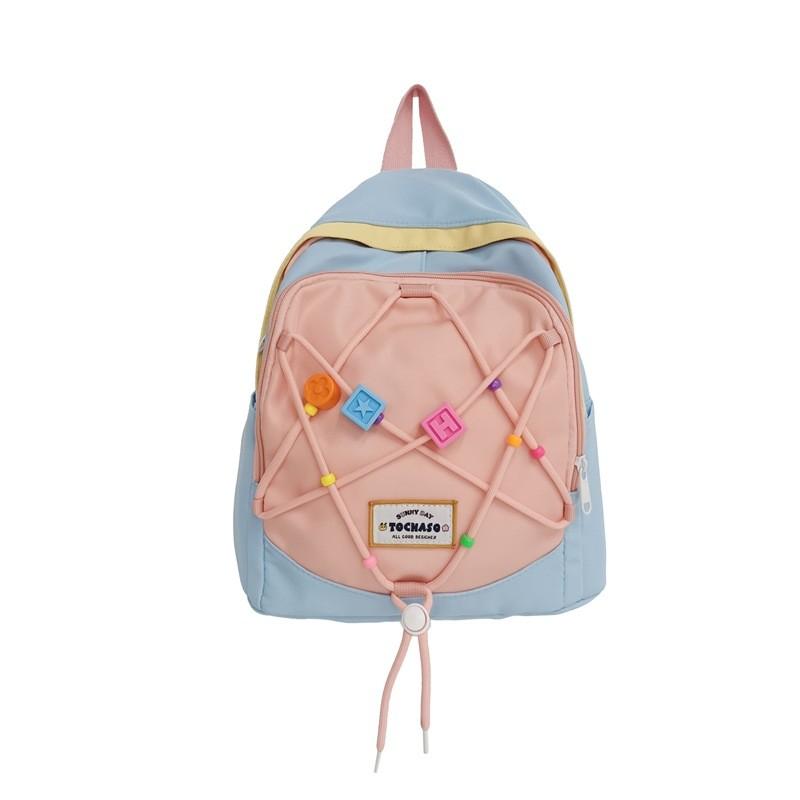 Charming Retro Girl Casual Mini Backpack Lightweight Commuter Bag For Students In Pink Blue Purple White Colors