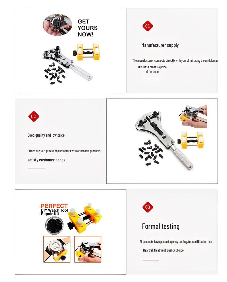 In-Stock Three-Jaw Watch Case Opener for Battery Replacement and Repair