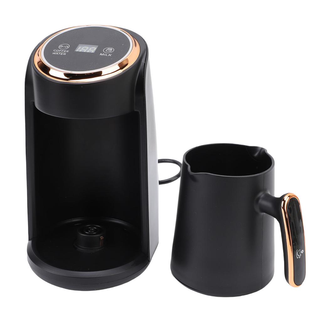 Turkish Coffee Machine 600W Anti Overflow 300ML Visible Turkish Coffee Maker 4 Cup for Home Office