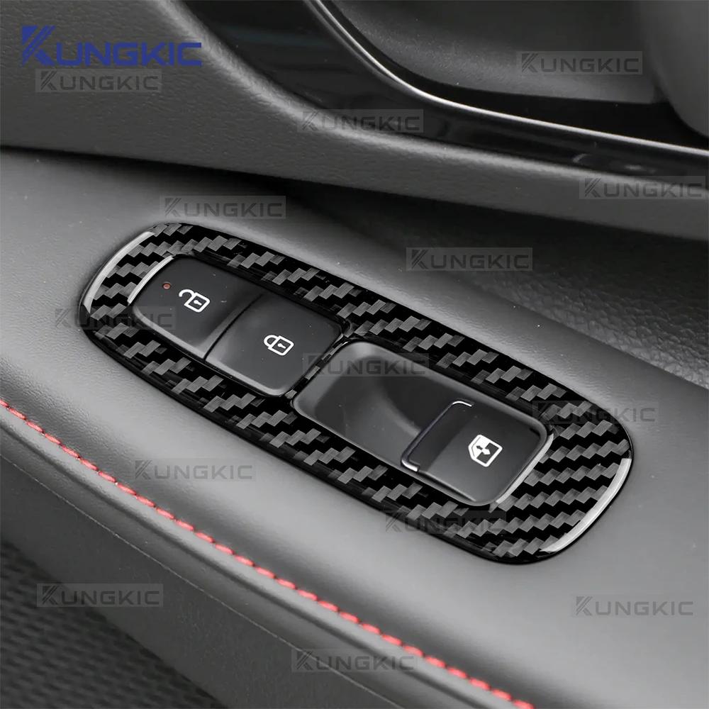 Carbon Fiber Window Control Panel Sticker for Hyundai Sonata 2024-2025 LHD RHD Interior Trim