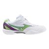 Mizuno Wave Fang PRO Badminton Shoes, White/Green/Purple, Size 29.0 cm, 2E