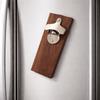 Wooden Magnetic Bottle Opener Rustic Style Rectangular Wall Mounted Bottle Opener Vintage Fridge Magnet Bottle Opener Party