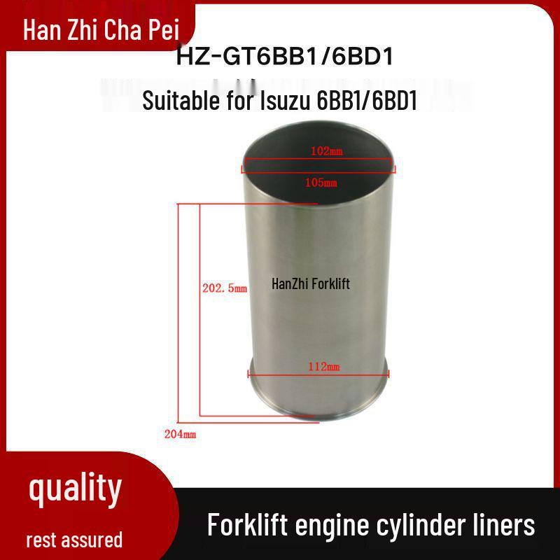 

Isuzu 6BB1/6BD1 Forklift Engine Cylinder Liner Set - 6 Pieces