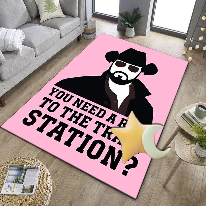 Western Adventure Romance Office Rug Chair Mat, Game Carpet, Suitable for Front Door, Bedroom, Living Room, Desk, Holiday Gift