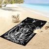 Totenkopf Satan Print Strandtuch, Großes Weiches Schnelltrocknendes Handtuch für Strand Camping Schwimmen