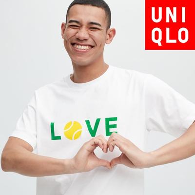 Uniqlo Japāna Miers Visu Grafisks T krekls īsām piedurknēm Regulāra piegriezuma Rodžers Federers