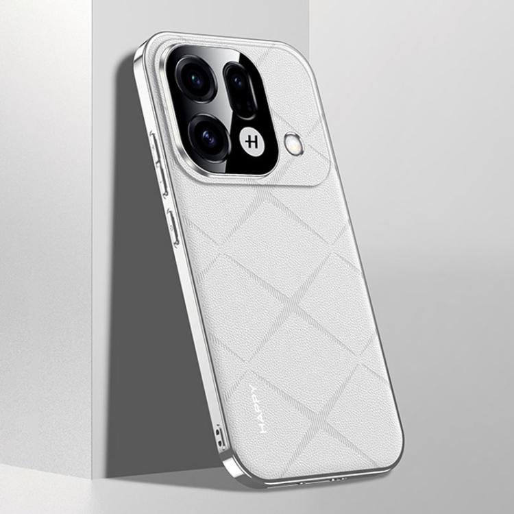 Plain Leather PC Phone Case For OPPO Find X9s Pro 5G, Slim Anti-Scratch Protective Cover