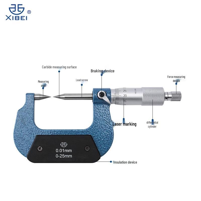 Pointed Outside Micrometer 0.01mm