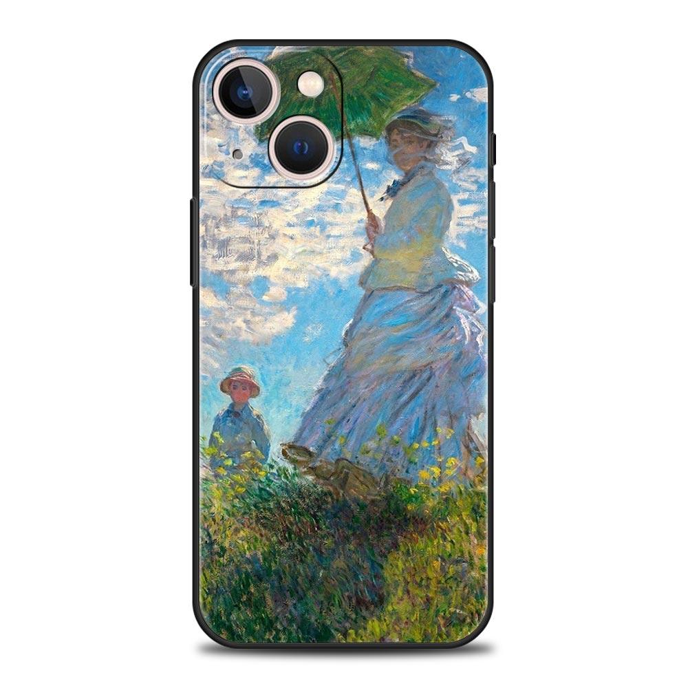 Claude Monet Impressionism Painter For iPhone 11 12 13 15 16 14 Pro Max Phone Case X XR XS 7 8 Plus SE Luxury Cover Funda