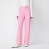Women's Pink Loose Straight Denim Pants