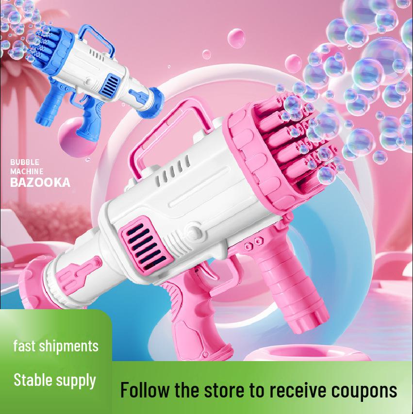 

«Базука-пистолет с 32 отверстиями»: Ручной автоматический генератор мыльных пузырей для летних игр детей в воде