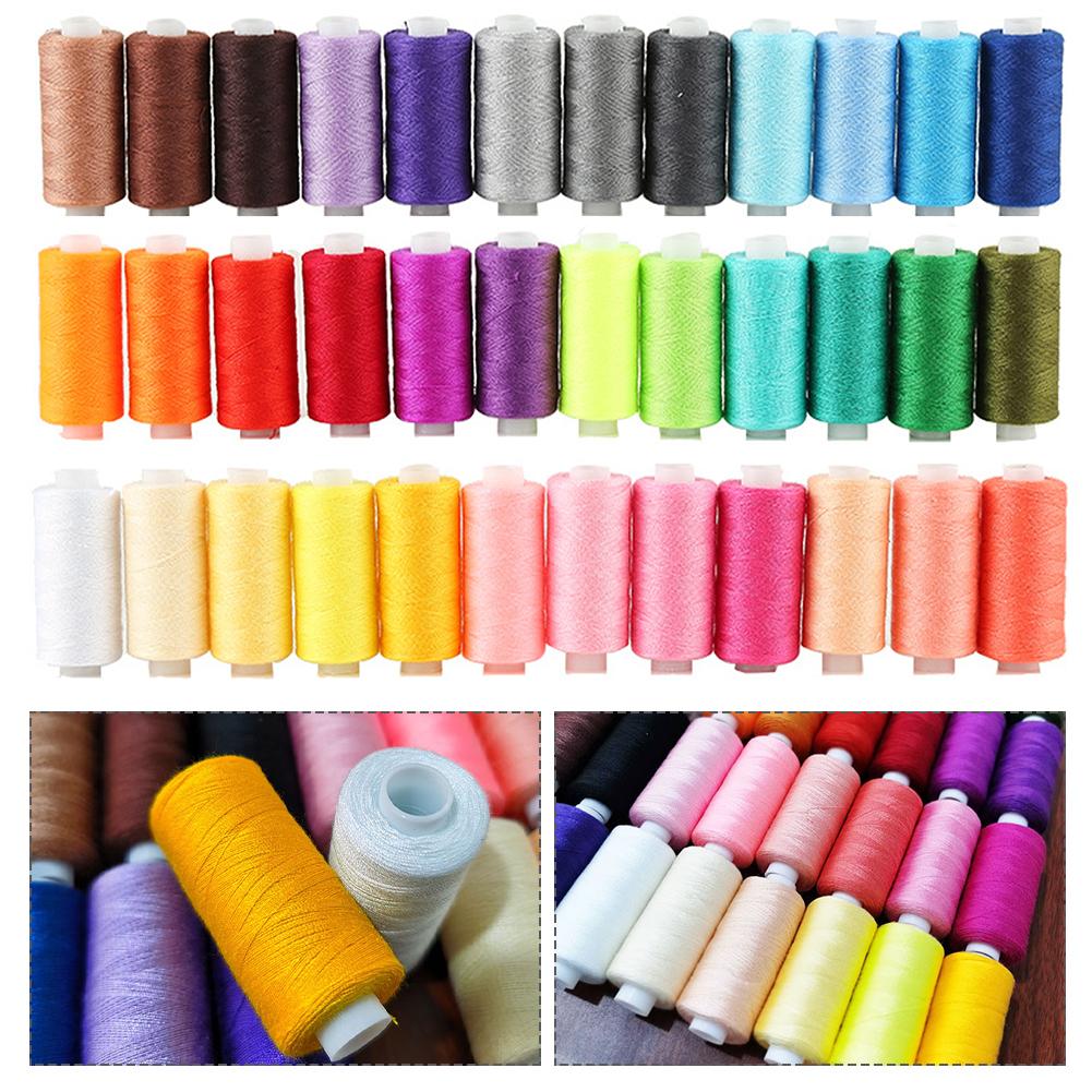 Ensemble de 72 bobines de fil à coudre, 38 ou 400 mètres, 36 couleurs, pré-enroulées, en polyester, pour la couture et le quilting au quotidien