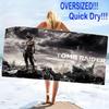 Tomb Raider Print Beach Towel, Large Soft Quick Dry Towel for Beach Camping Swimming