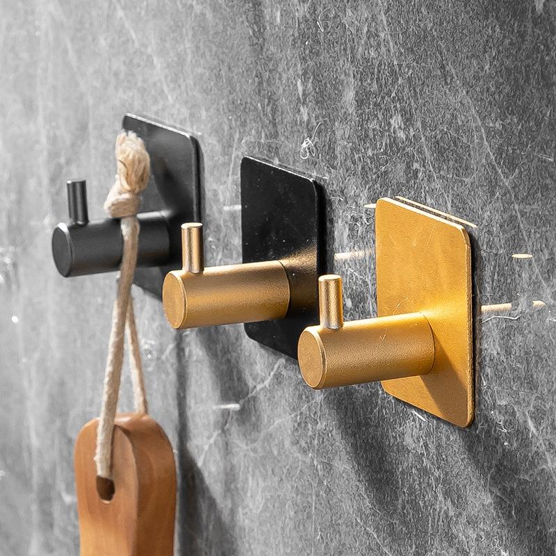 Appendi Asciugamani Vestiti da Bagno Set Metallico Nero 3 Pezzi