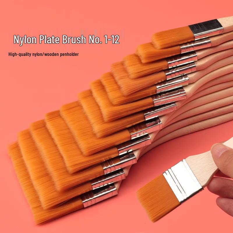 Multifunctional Nylon Brush: BBQ, Paint, Cleaning, 1-12 Plate Sizes