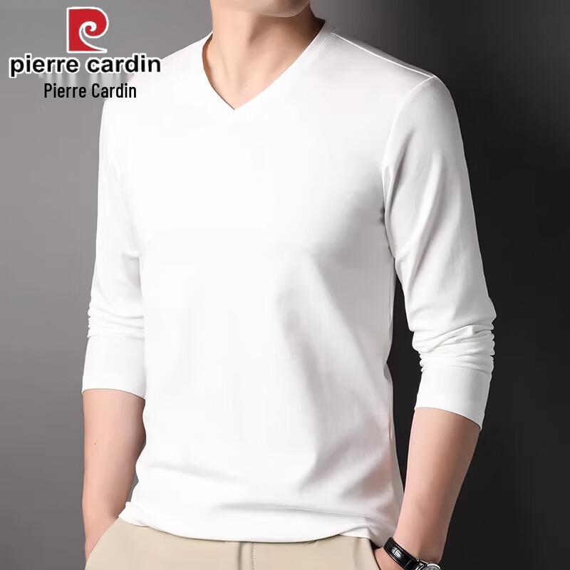 Pierre Cardin Men's V-Neck Long Sleeve T-Shirt