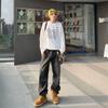 American Street Jeans Men's Spring High Street Trend Brand Skinny Graffiti Art Loose Straight Pants