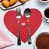 Christmas Cutlery Holder Bag Tree/Heart Shaped Knife Folk Tableware Holder Pockets Felt Dinner Flatware Covers for Christmas Party Dinner Table Decor