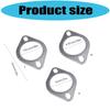 2Pcs Car Engine Exhaust Gasket Universals Exhaust Pipe Gasket With Two Holes Quick Installation Exhaust Spacer