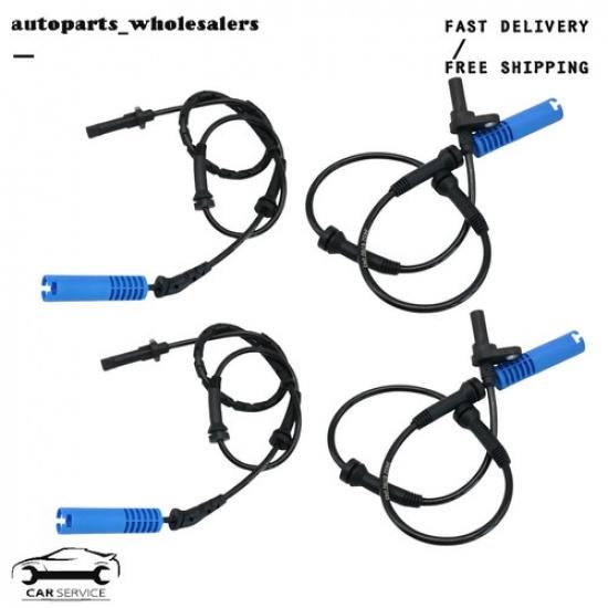 4Pcs Front & Rear ABS Wheel Speed Sensor for BMW 525xi 06-07 528xi 530xi 3.0L US