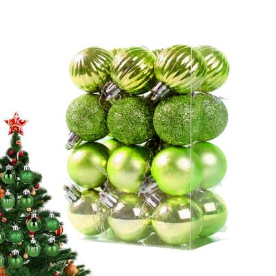 Julgranskulor Pynt Pumpakula Hängen 3CM Glänsande Dekorationer Hängande Kulhänge Splittringssäkra Kulor Set