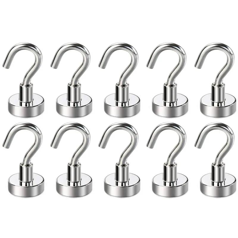 10 Stück LNE12 Magnet Mehrzweck-Schlüsselhalter für die Wand Praktischer belastbarer Haken Aufbewahrung für Zuhause und Küche Starker Magnethaken