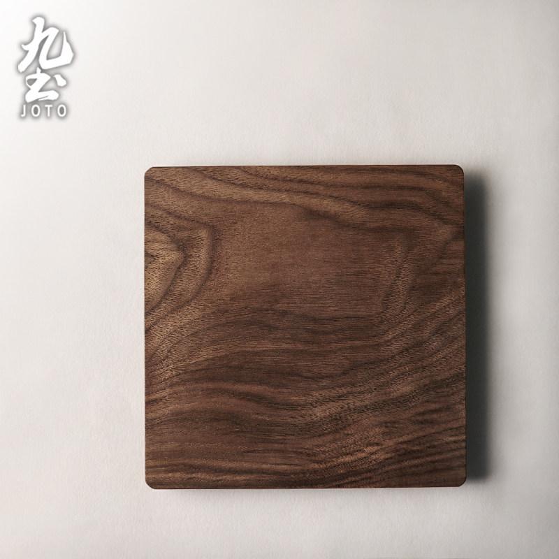 

Walnut wood tray - rectangular solid wood serving tray for home use - minimalist handmade plate for tea desserts sushi and more