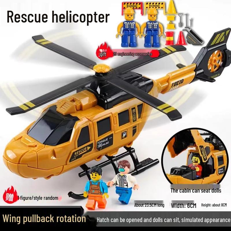 Delixin Rotatable Propeller Helicopter Fighter Jet Toy for Kids